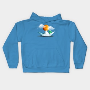 Paper boat Kids Hoodie